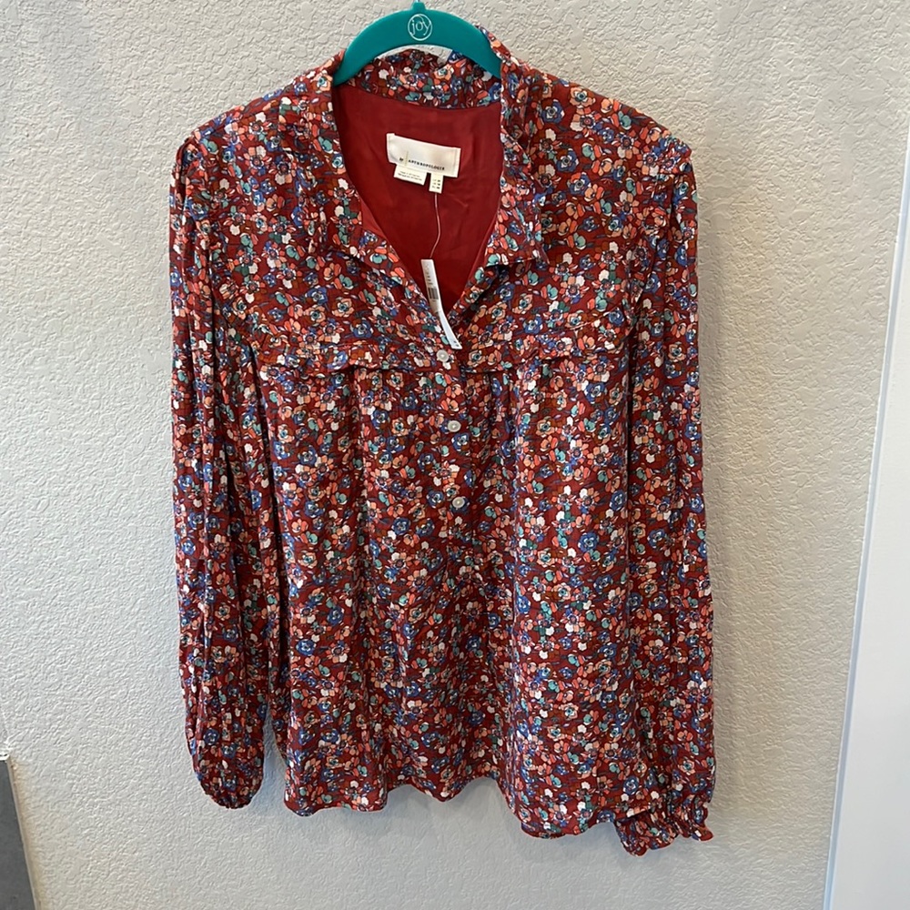 Anthropologie Floral L/S Popover - US 16